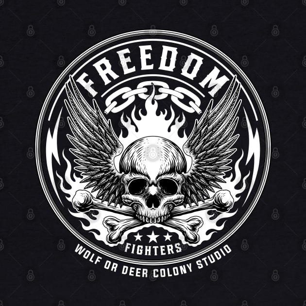 Freedom Fighter Skull Logo by Tonymidi Artworks Studio